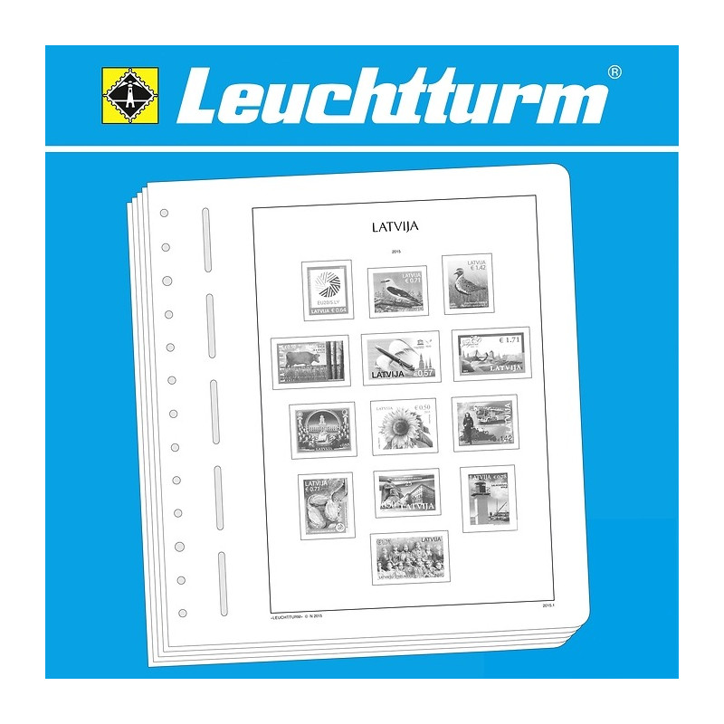 Feuilles pré imprimées Leuchturm Lettonie 2023.