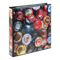 Album de collection pour 210 capsules de champagne.