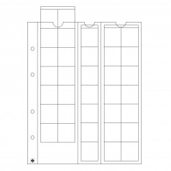 Feuilles numismatiques Optima pour 35 monnaies jusqu'à 27 mm.