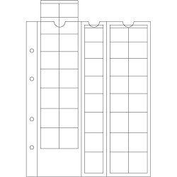 Leuchtturm 308740 Pochettes à Monnaie Optima Euro - 50 Compartiments Transparents pour Jeux d'euros - pour pièces de 1 Cent à 2 