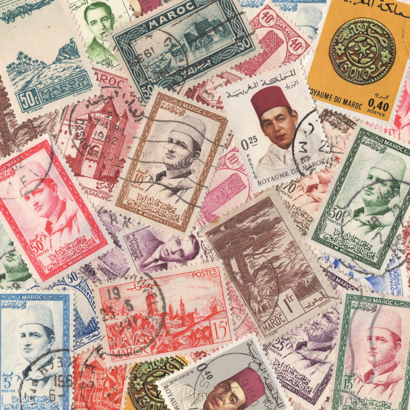 Maroc Français timbres de collection tous différents.