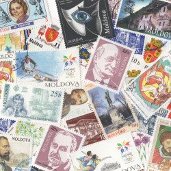 Moldavie timbres de collection tous différents.