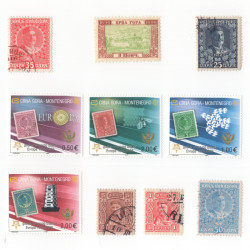 Monténégro 10 timbres de collection tous différents.