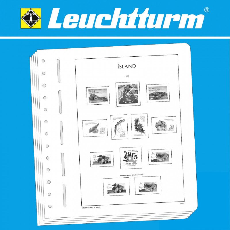 Feuilles préimprimées Leuchtturm Islande 2023.