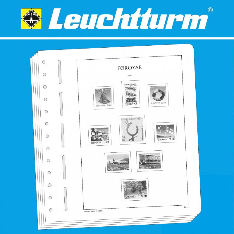 Feuilles pré imprimées Leuchtturm Iles Féroé 2022.