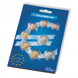 Assortiment de 8 capsules rondes pour une série d'euro.