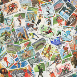 Jeux Olympiques timbres thématiques tous différents.