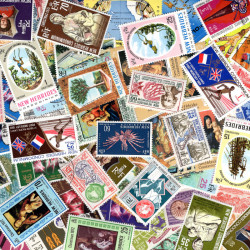 Nouvelles Hébrides 25 timbres de collection tous différents.