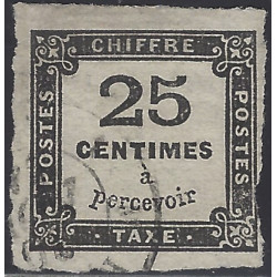 Timbre-taxe de France N°5 oblitéré.
