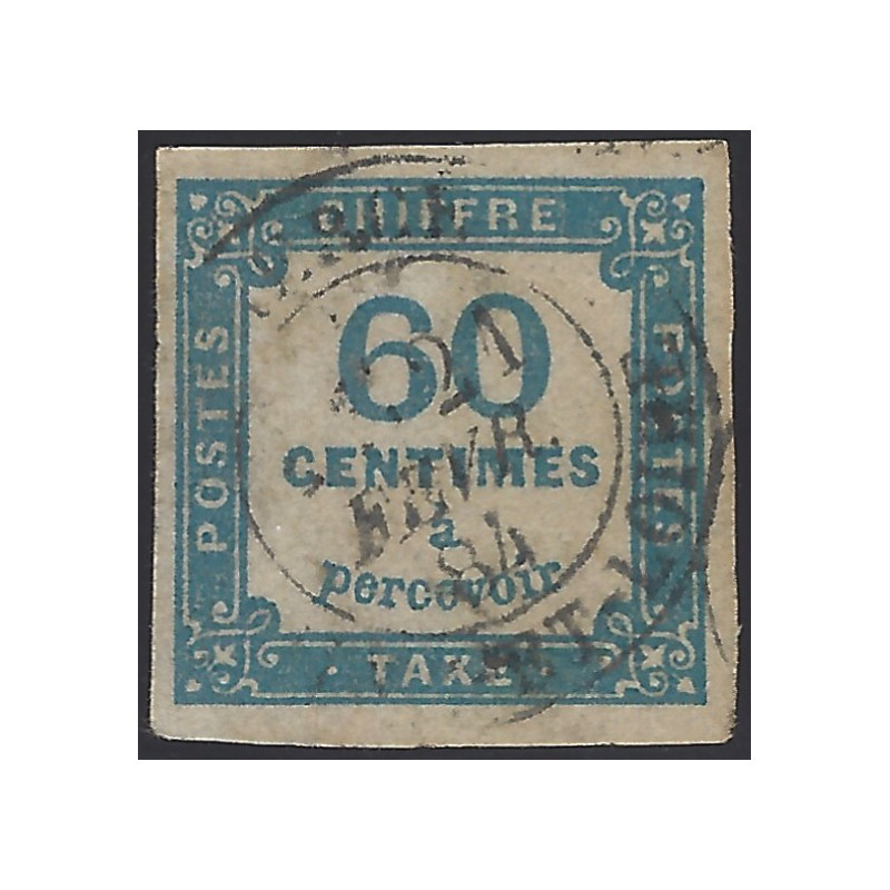 Timbre-taxe de France N°9 oblitéré.