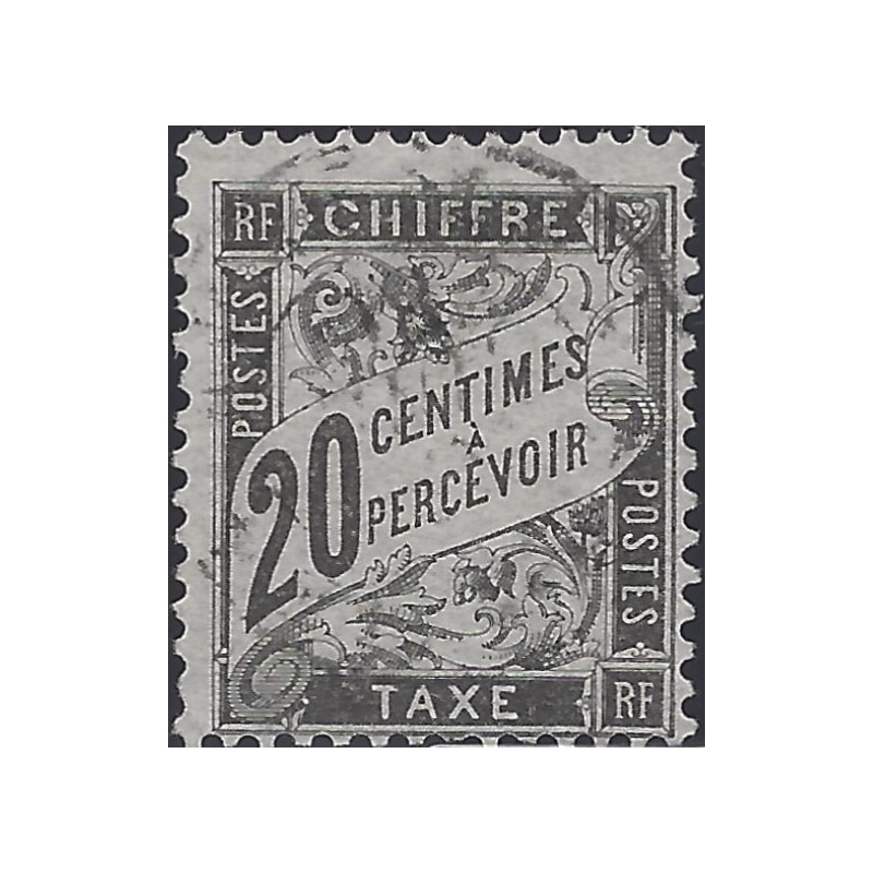 Type Duval timbre-taxe de France N°17 oblitéré.