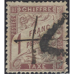 Type Duval timbre-taxe de France N°25 oblitéré.