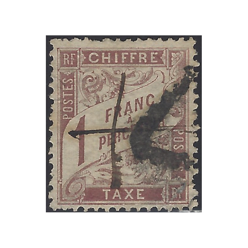 Type Duval timbre-taxe de France N°25 oblitéré.