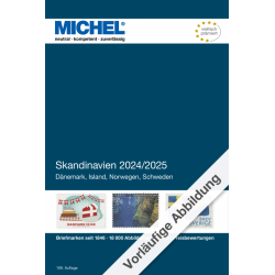 Catalogue de cotation Michel timbres de Scandinavie 2024-2025.