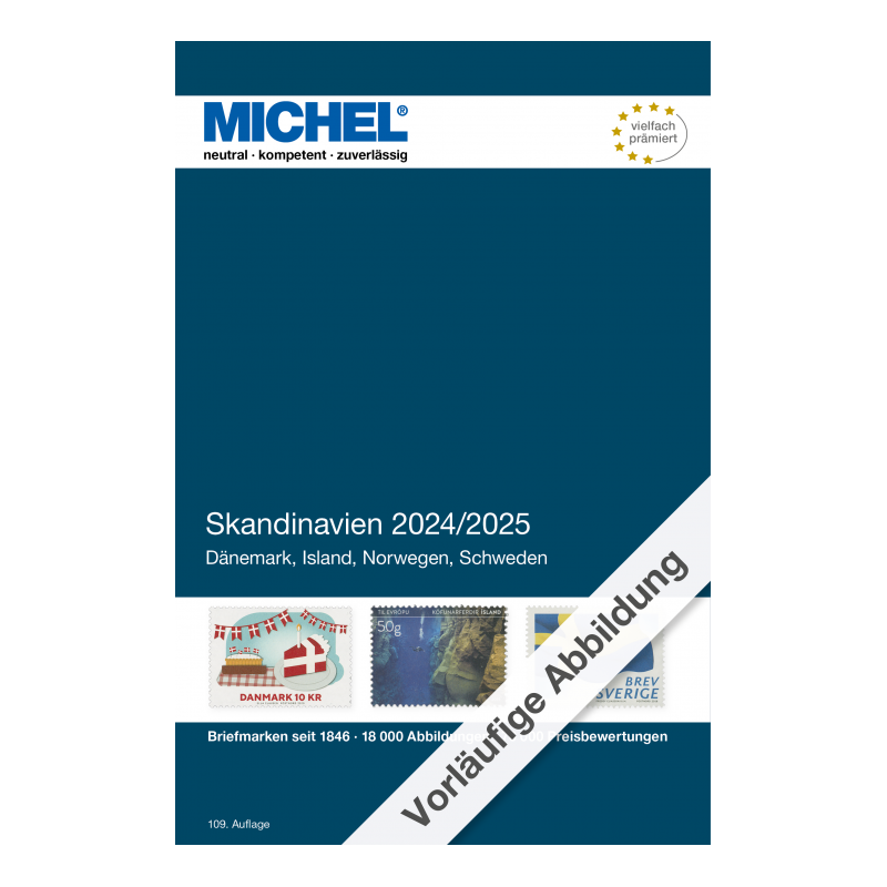 Catalogue de cotation Michel timbres de Scandinavie 2024-2025.