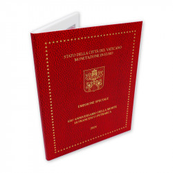 Série Euro Vatican 2024 - Armoiries du Pape François avec 5 euros bimétallique en coffret BU.