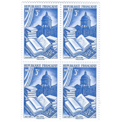 Diorama naissance de l'imprimerie avec bloc de 4 timbres exclusifs.