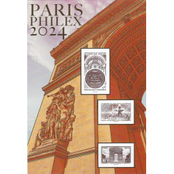 Feuillet doré de 3 timbres Paris - Philex 2024 neuf**.