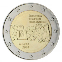 2 euros commémorative Malte 2016 - Temples de Ġgantija.