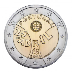 2 euros commémoratif Portugal 2014 - Révolution des œillets.