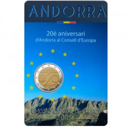 2 euros commémorative Andorre BU 2014 - Conseil de l'Europe.