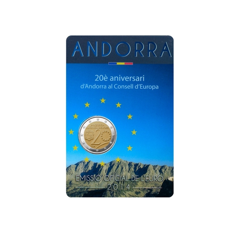 2 euros commémorative Andorre BU 2014 - Conseil de l'Europe.