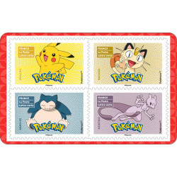 Carnet de 12 timbres - Pokémon © - Lettre verte.