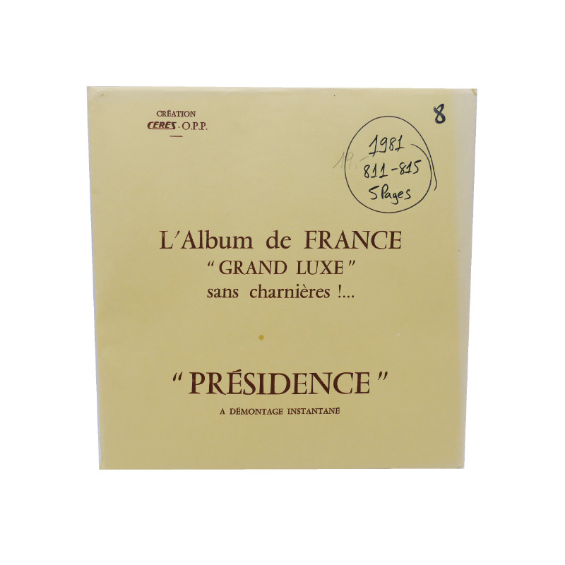 Feuilles préimprimées Cérès Présidence France 1981.