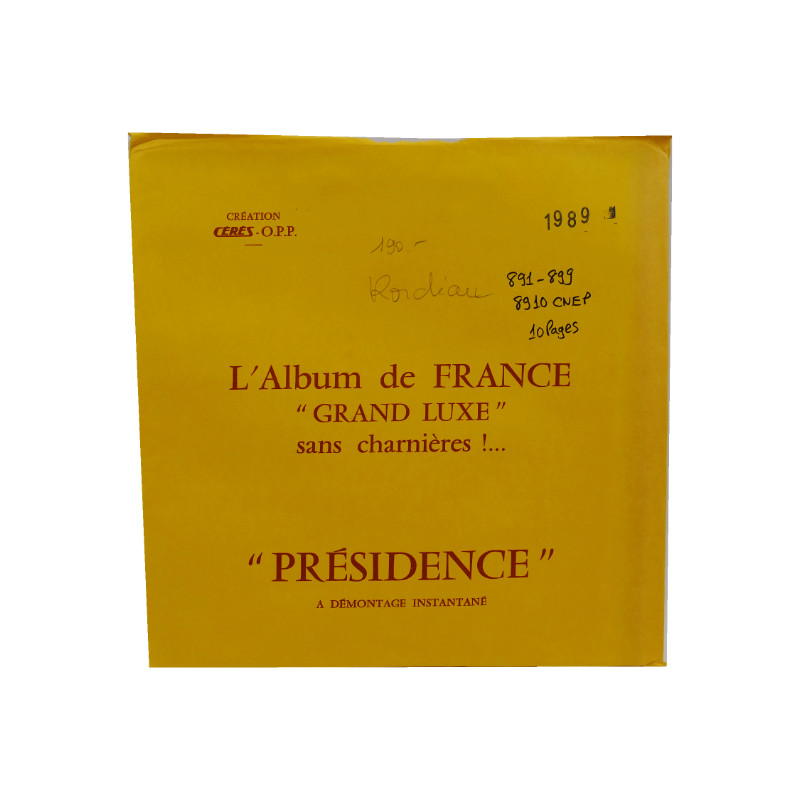 Feuilles préimprimées Cérès Présidence France 1989.