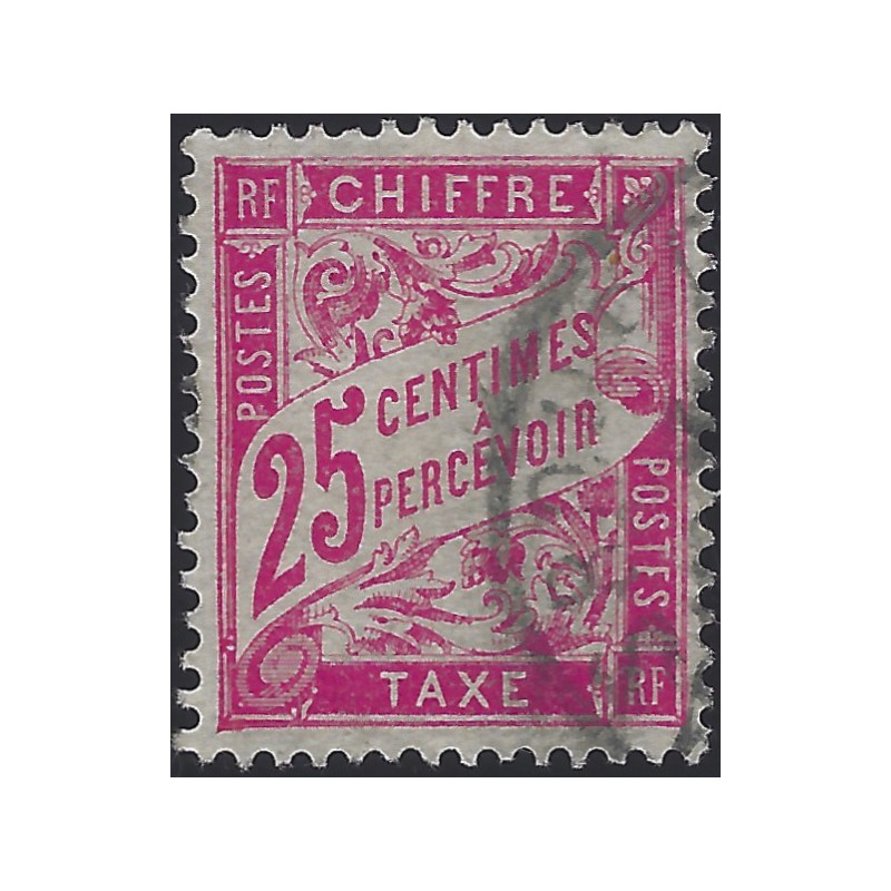 Timbre-taxe de France type Duval N°32 oblitéré.