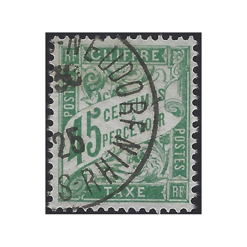 Timbre-taxe de France type Duval N°36 oblitéré.