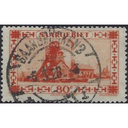 Sarre Puits de mine timbre N°115 oblitéré.