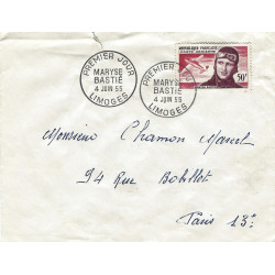 Maryse Bastié timbre poste aérienne N°34 oblitéré premier jour.