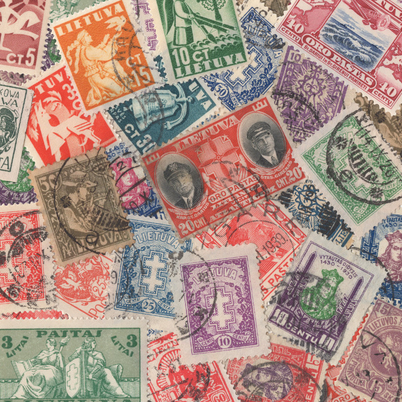 Lituanie timbres de collection émis avant 1940.