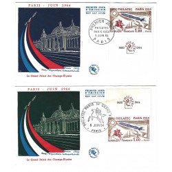Philatec timbre de France N°1422 oblitéré 5 et 8 juin 1964 en FDC.