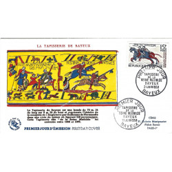 La tapisserie de Bayeux timbre de France N°1172 oblitéré en FDC.