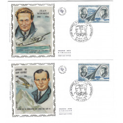Mermoz - St Exupéry timbre poste aérienne N°44 oblitéré en FDC.