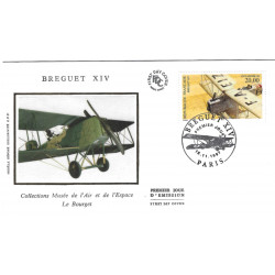 Avion Breguet XIV timbre poste aérienne N°61 oblitéré en FDC.