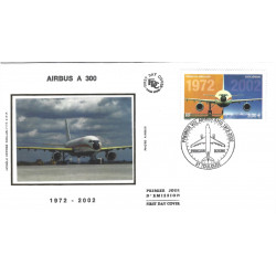 Avion Airbus A 300 timbre poste aérienne N°65 oblitéré en FDC.