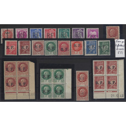France Libération sélection de timbres avec blocs de 4 neufs.
