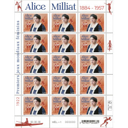 Timbre Alice Milliat en feuillet de France N°F137 neuf**.