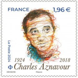 Timbre Charles Aznavour en feuillet de France N°F141 neuf**.