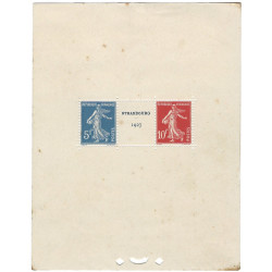 Bloc-feuillet de timbres N°2 - Strasbourg neuf*.