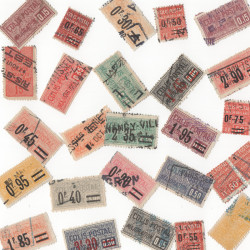 Timbres colis postaux de France issus de bottes tous différents.