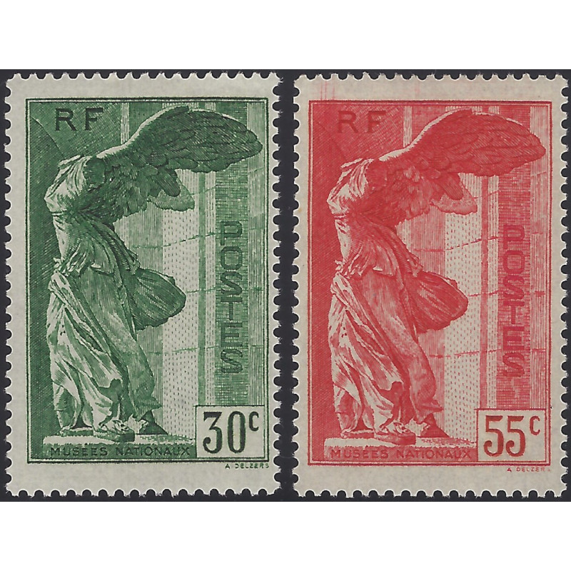 Victoire de Samothrace timbres de France N°354-355 série neuf**.