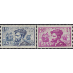 Jacques Cartier timbres de France N°296-297 série neuf**.