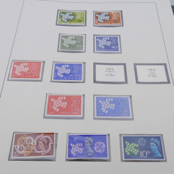 Collection timbres d'Europa 1956-1977 complet en 2 albums Safe.