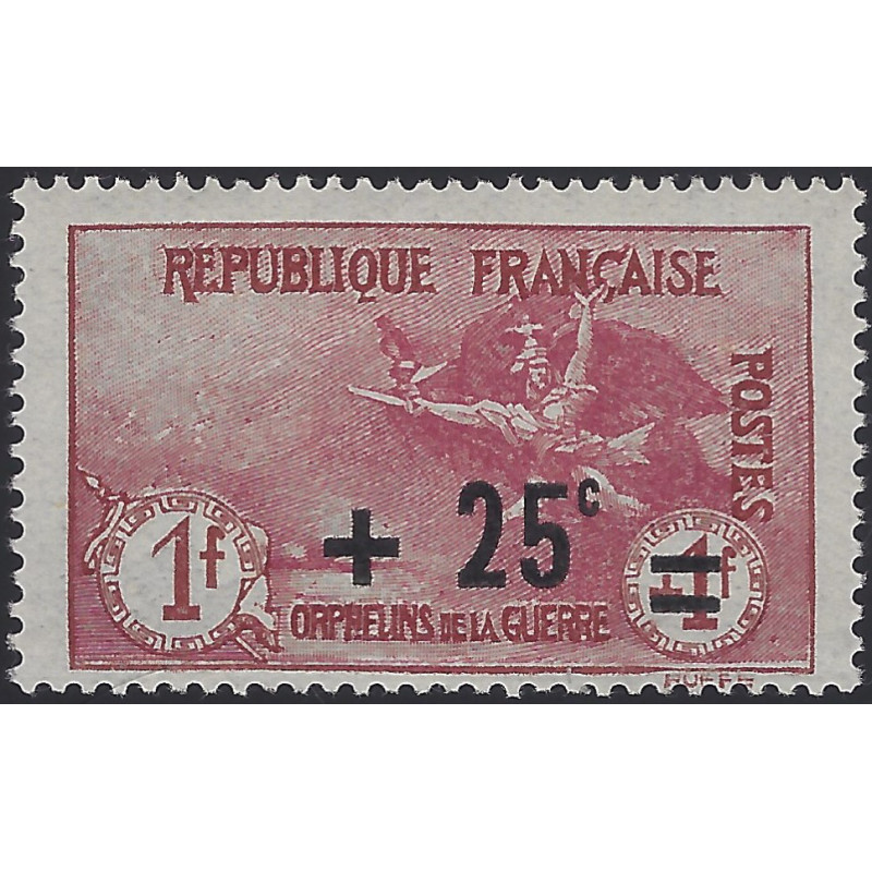 Orphelins de guerre timbre de France N°168 neuf**.