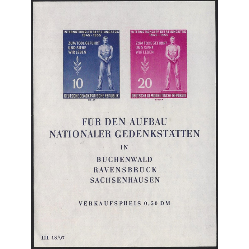 Allemagne République Démocratique bloc-feuillet de timbres N°5 neuf**.