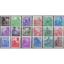 Allemagne République Démocratique timbres N°117-134 série neuf**.